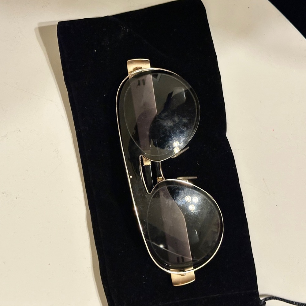 BALENCIAGA BA 401B floating lens Sunglasses Matte gold frame - Picture 9 of 16